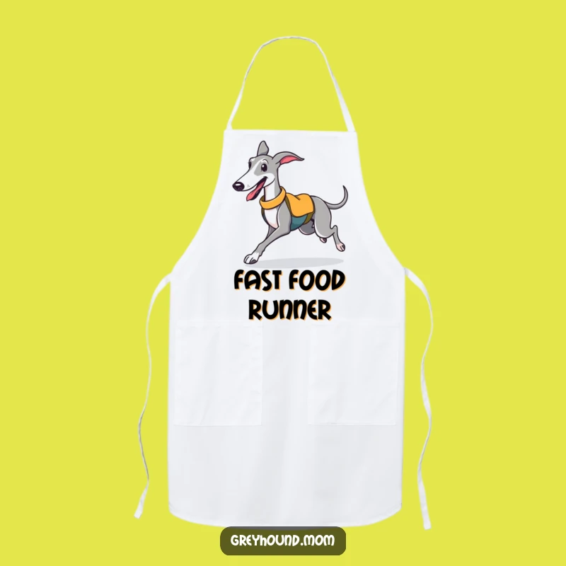 Funny Greyhound Kitchen Apron: Hilarious Chef Dog for Cooking Fun