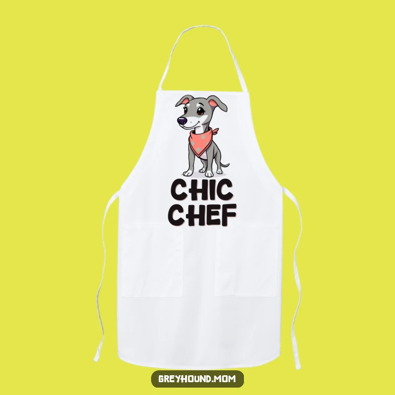 Funny Greyhound Apron: Bandana Chef, Stylish Kitchen Master Gift