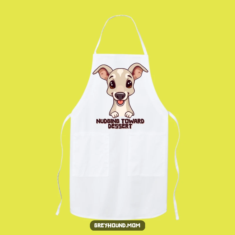 Funny Greyhound Apron: Head Nudge Kitchen Style, Practical Funny Gift for Chefs