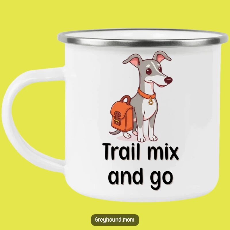 Funny Greyhound Adventure Camping Mug: Durable Travel Dog Mug, Great Funny Gift