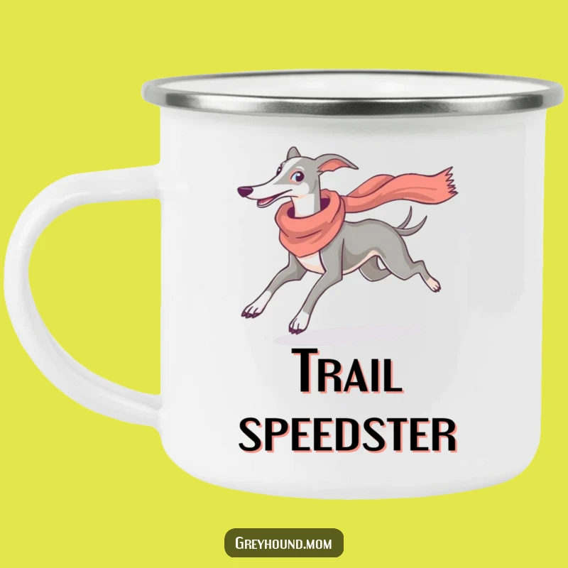 Funny Greyhound Scarf Camping Mug - Outdoor Graceful Runner Coffee Cup Gift