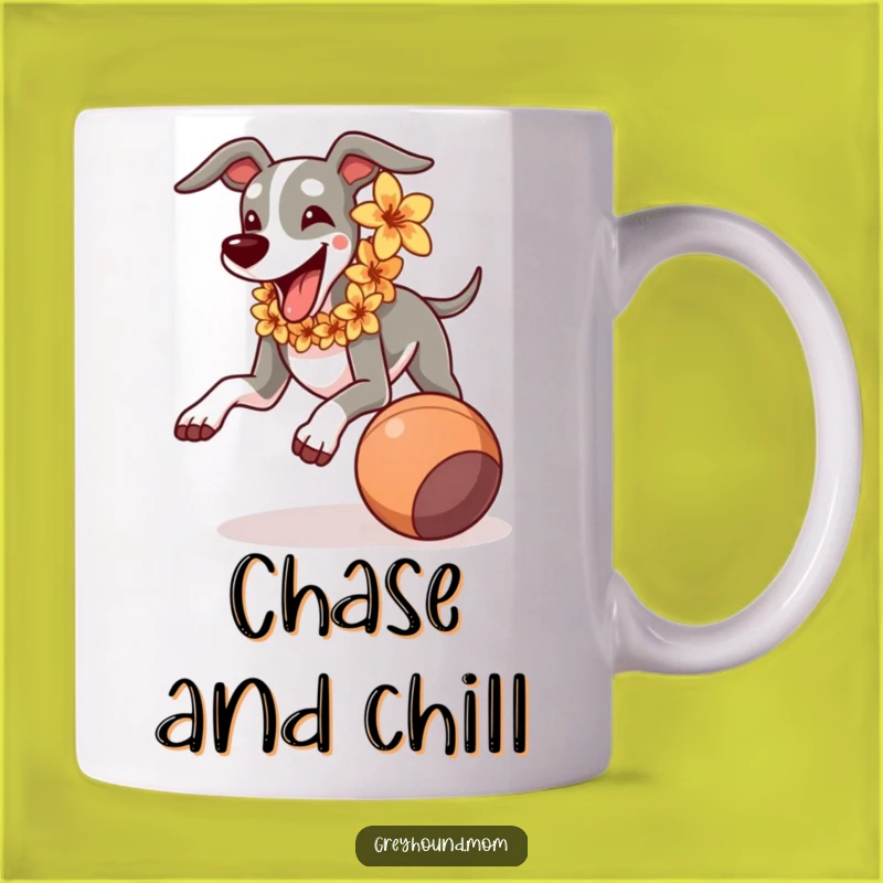 Funny Greyhound Lei Running Ball Mug - Perfect Joyful Gift for Dog Lovers