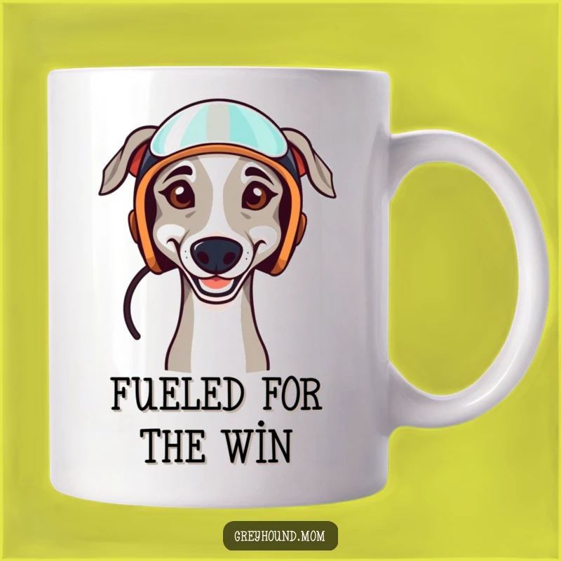 Funny Greyhound Racing Mug - Determined Dog Comic Gift, Perfect Racer Fan Item