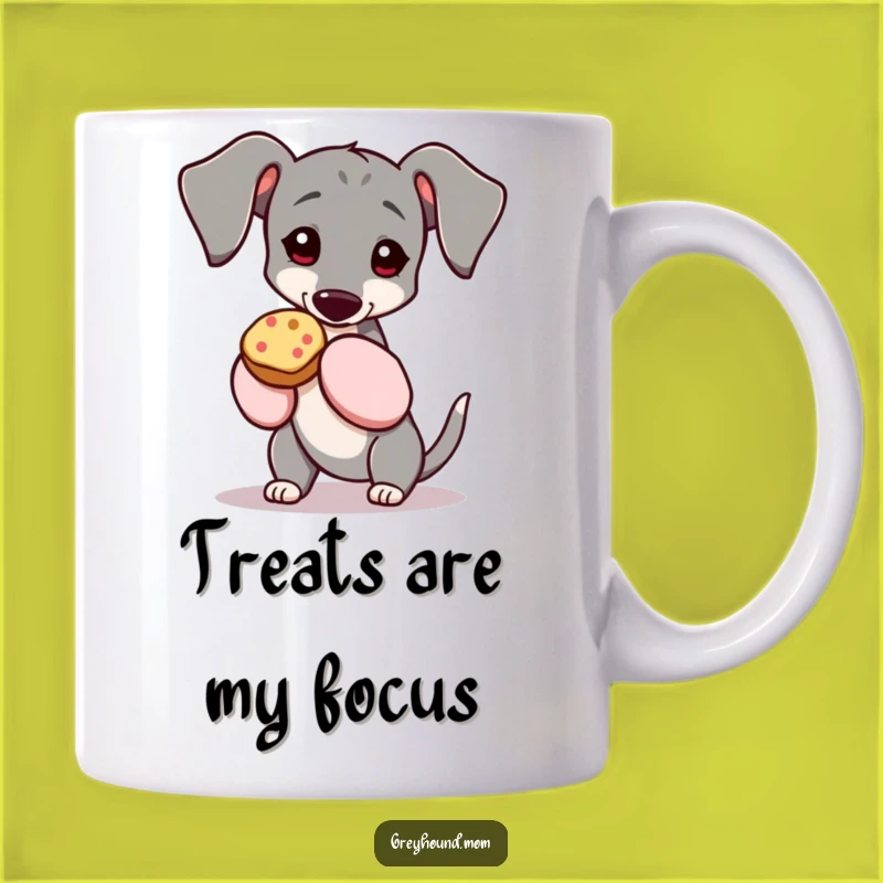 Funny Greyhound Oven Mitts Treat Mug - Hilarious Dog Snack Gift