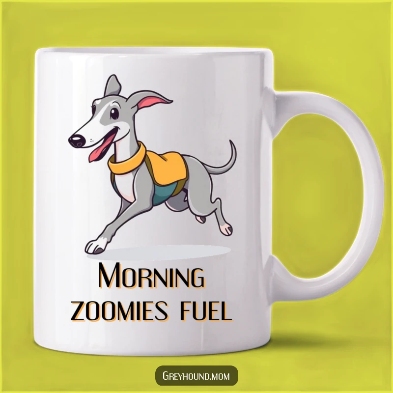 Funny Greyhound Jogging Joyful Mug: A Perfect Gift for Dog Lovers
