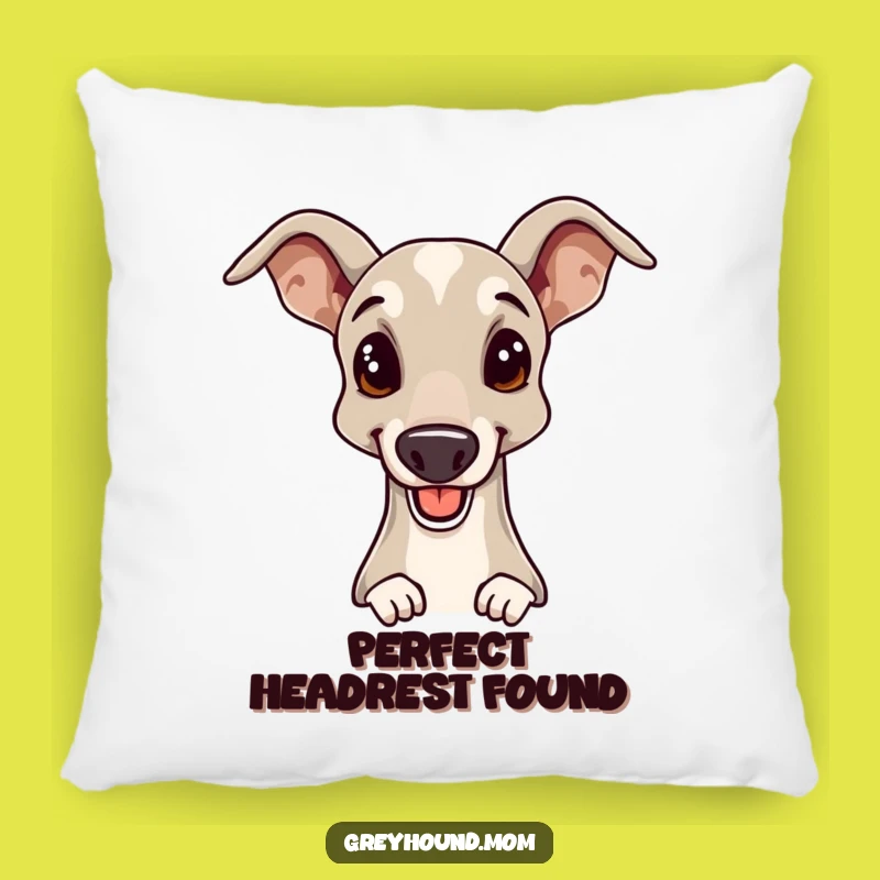 Funny Greyhound Pillow: Gentle Nudge Comfort, Adorable Funny Gift for Cozy Spaces