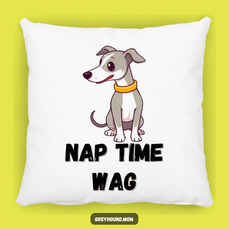 Funny Greyhound Wagging Tail Pillow: Cozy & Cheerful Decor