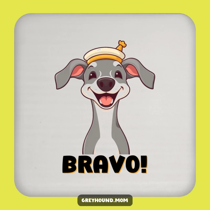 Funny Greyhound Opera Hat Coasters - Classy Table Protection Gift