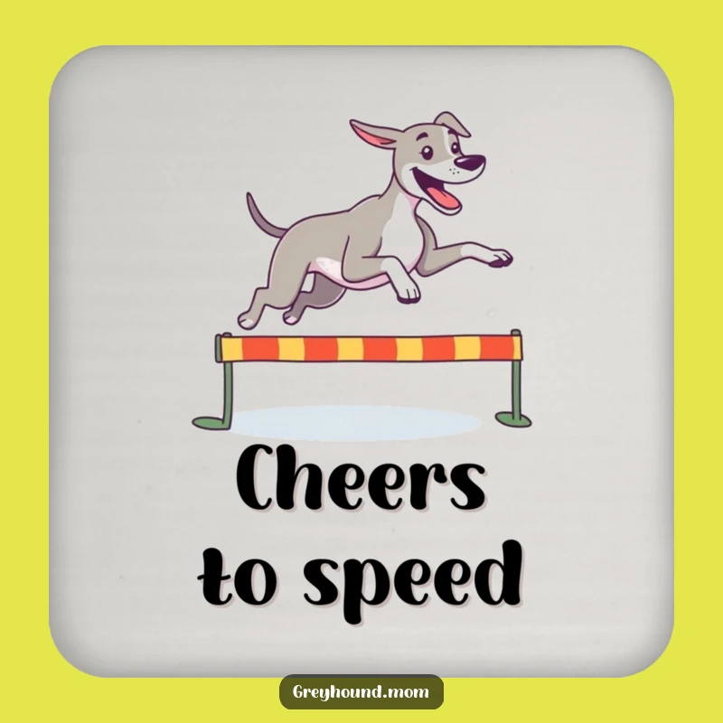 Funny Greyhound Leap Coaster Set: Protect Surfaces with Speed