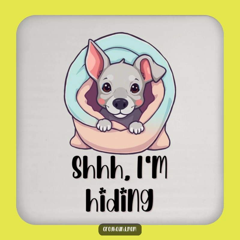 Funny Greyhound Blanket Coaster - Protect Furniture with Canine Cuteness Gift!