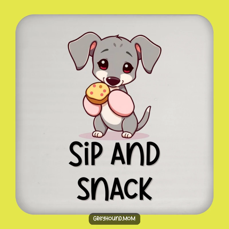 Funny Greyhound Oven Mitts Drink Coaster - Treat Protection for Tables