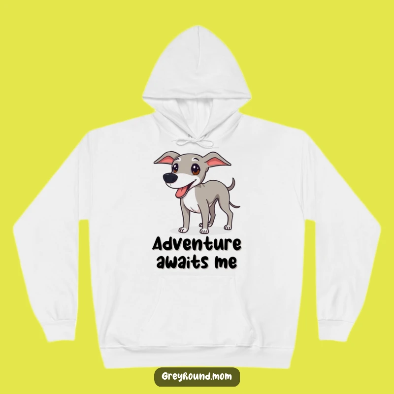Cozy Funny Greyhound Hoodie: Playful Spirit, Warm Funny Gift for GD Enthusiasts