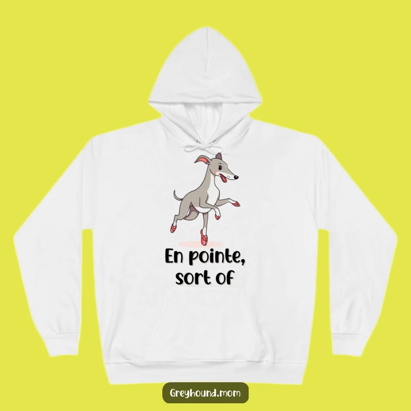 Cozy Funny Greyhound Ballet Hoodie: Warm Pirouette Practice Gift Idea