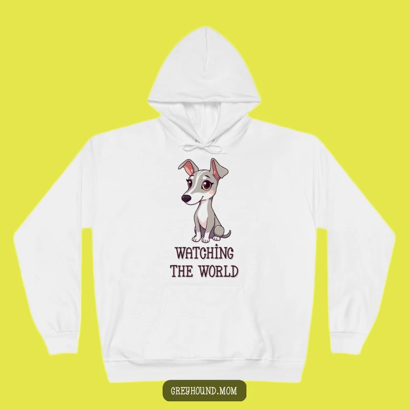 Funny Greyhound Gentle Gaze Hoodie: Cozy and Thoughtful Dog Gift