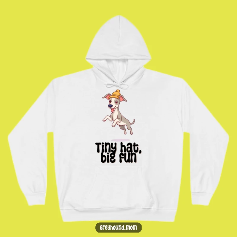 Funny Greyhound Hat Hoodie - Cozy Playful Leaper Sweatshirt Gift