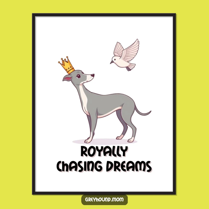 Free Printable Wall Art: Regal Greyhound Bird Watcher Downloadable Decor