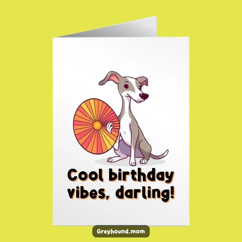 Free Printable Greyhound Fan Card: Elegant DIY Birthday Card for Sophisticated Folks!
