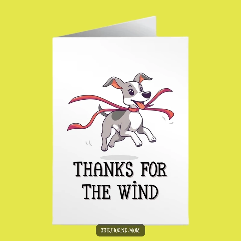 Free Printable Thank You Card: Greyhound Ribbon Fun, Express Thanks, Downloadable Gift