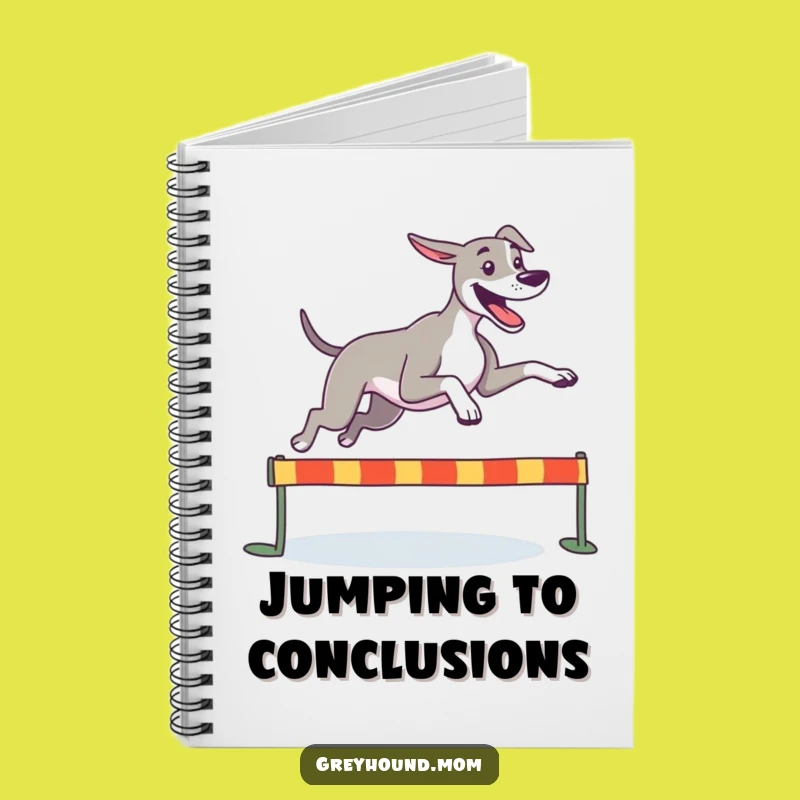 Funny Greyhound Leap Notebook: Jot Down Your Goals
