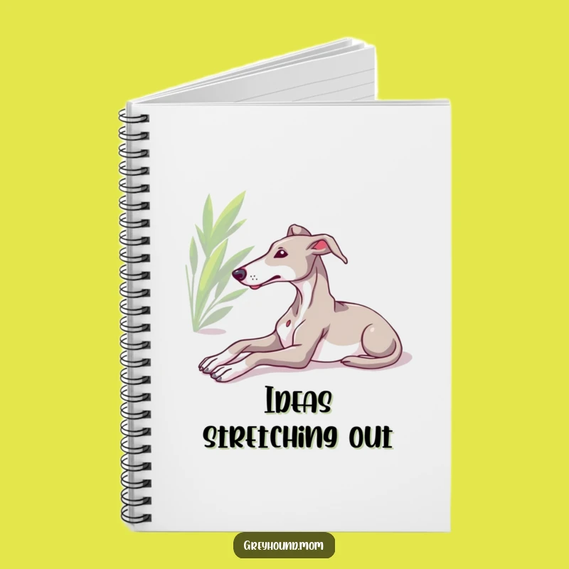 Funny Greyhound Stretch Notebook - Jot Down Thoughts in Calm Gift!
