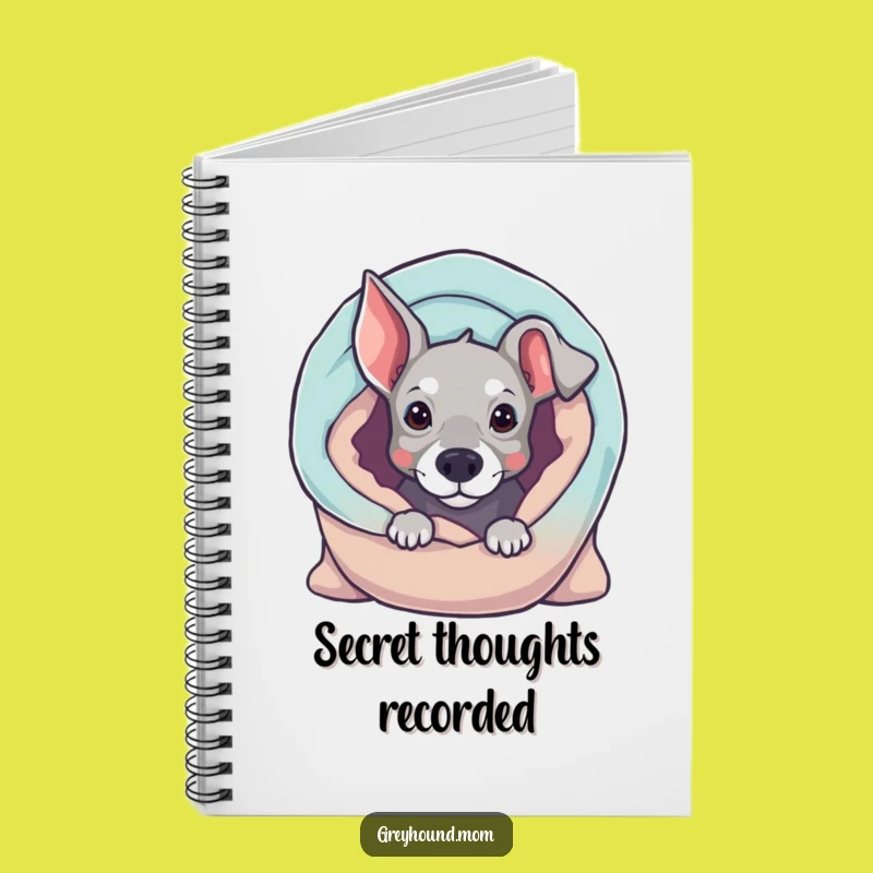 Funny Greyhound Blanket Notebook - Jot Down Ideas with Canine Charm Gift!