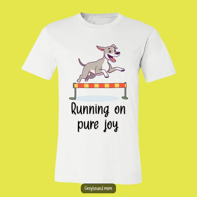 Funny Greyhound Leap T-Shirt: Energetic Dog Lover Gift