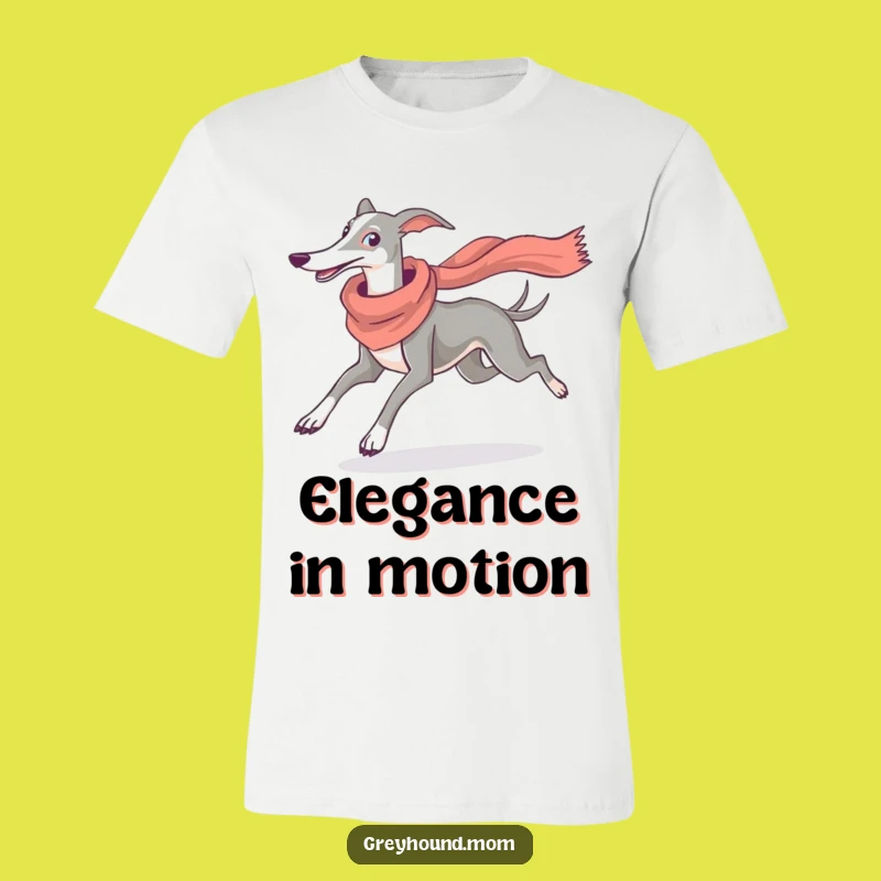 Funny Greyhound Scarf T-Shirt - Graceful Runner Tee, Perfect Animal Lover Gift
