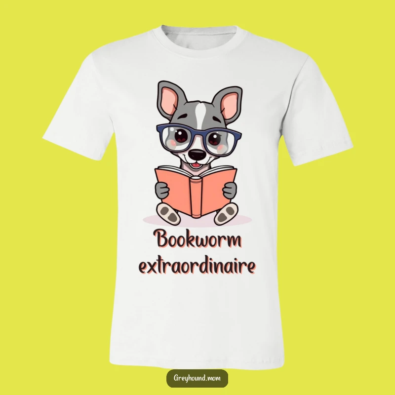 Funny Reading Greyhound T-Shirt - Book Lover Dog Apparel Gift