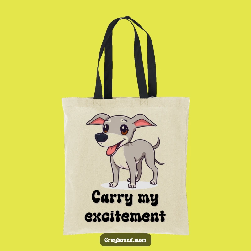 Funny Greyhound Tote Bag: Ready for Fun Design, Practical Funny Gift for Shoppers