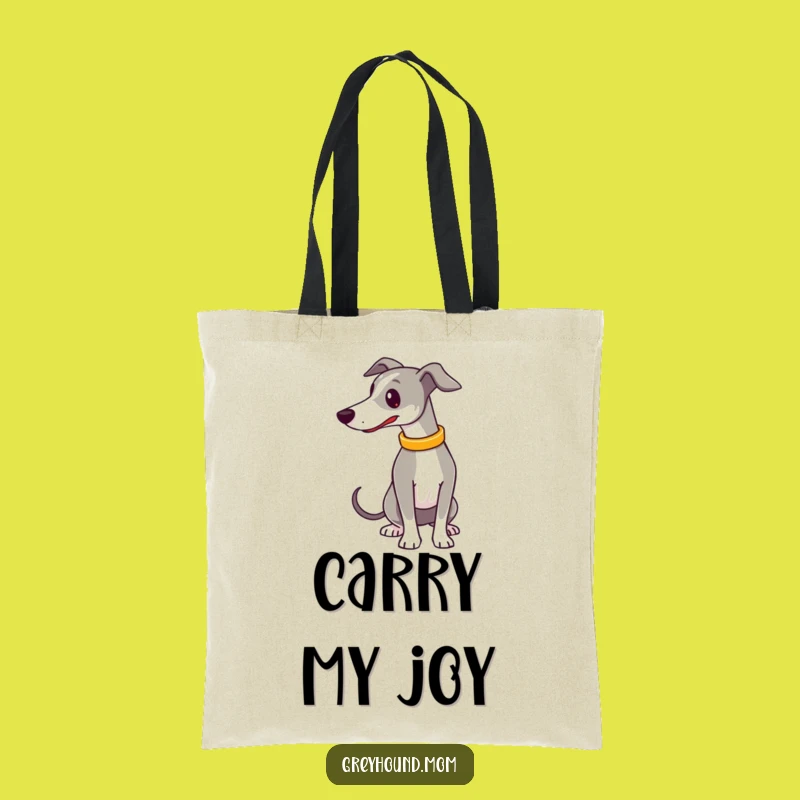 Funny Greyhound Wagging Tail Tote Bag: Carry Joy Everywhere