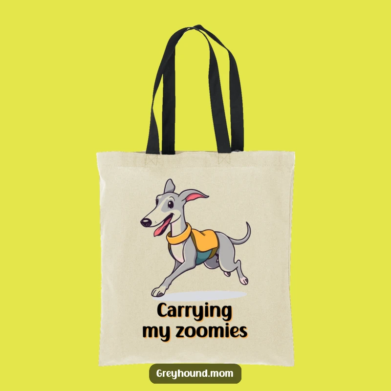 Funny Greyhound Sporty Tote Bag: Carry Your Laughs in Style