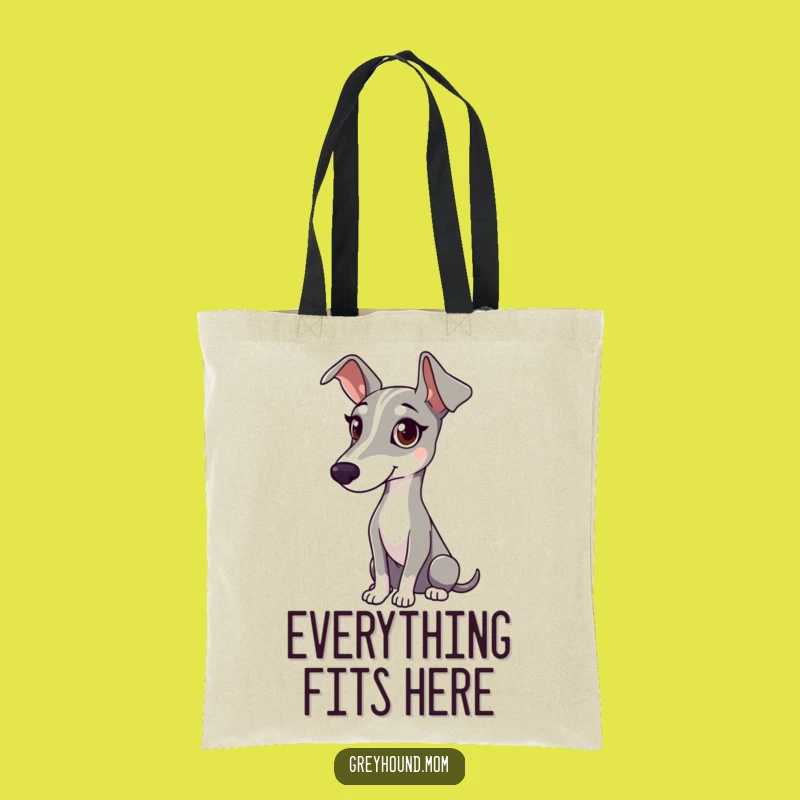 Funny Greyhound Watchful Tote Bag: Carry Your Calmness