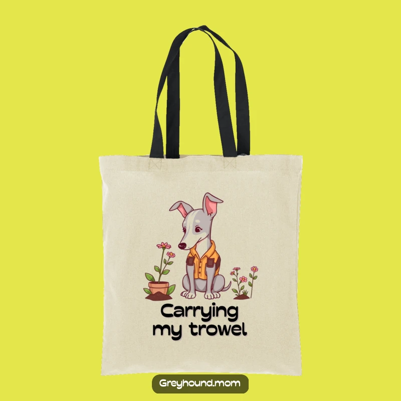 Funny Greyhound Gardener Tote Bag: Stylish & Spacious Dog Lover's Funny Gift