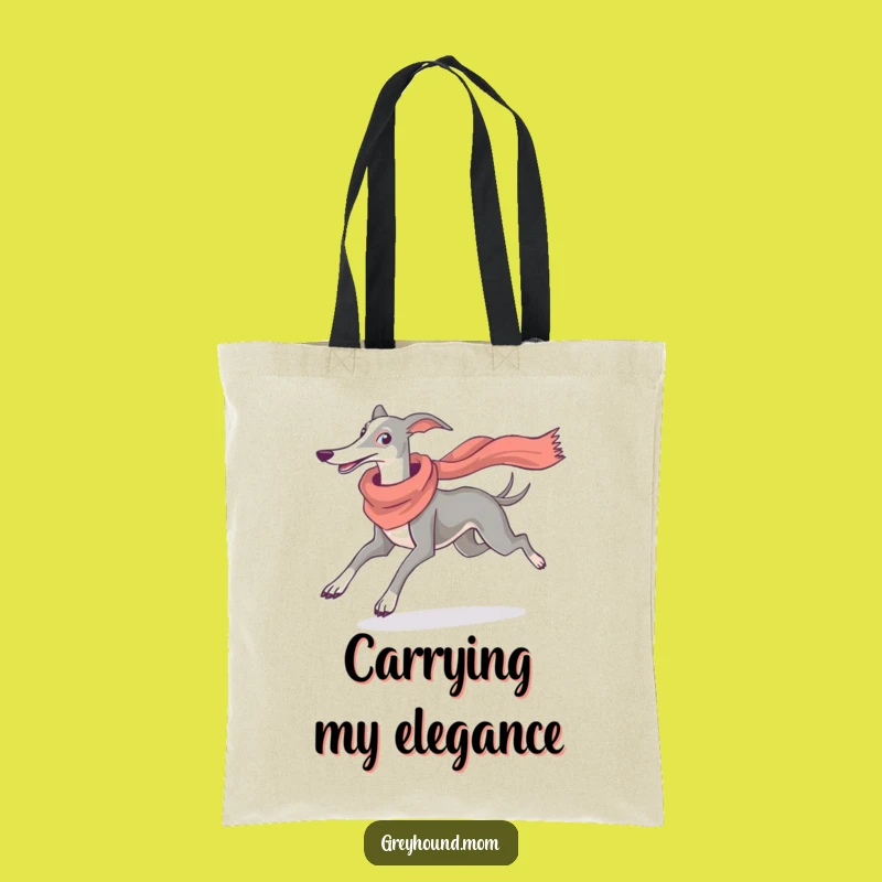 Funny Greyhound Scarf Tote Bag - Chic Graceful Runner Shopping Bag Gift