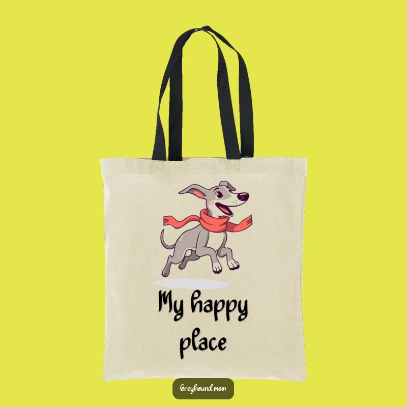 Funny Greyhound Speed Tote Bag - Joyful Dog Runner Accessory Gift