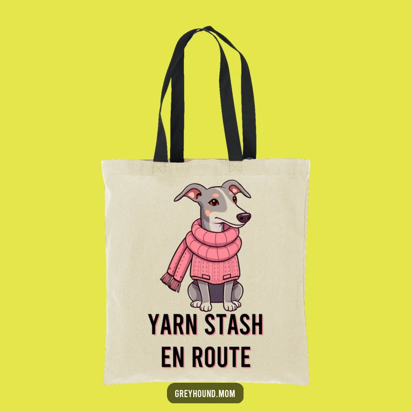 Funny Greyhound Sweater Knitting Tote Bag - Carry Your Crafts in Style