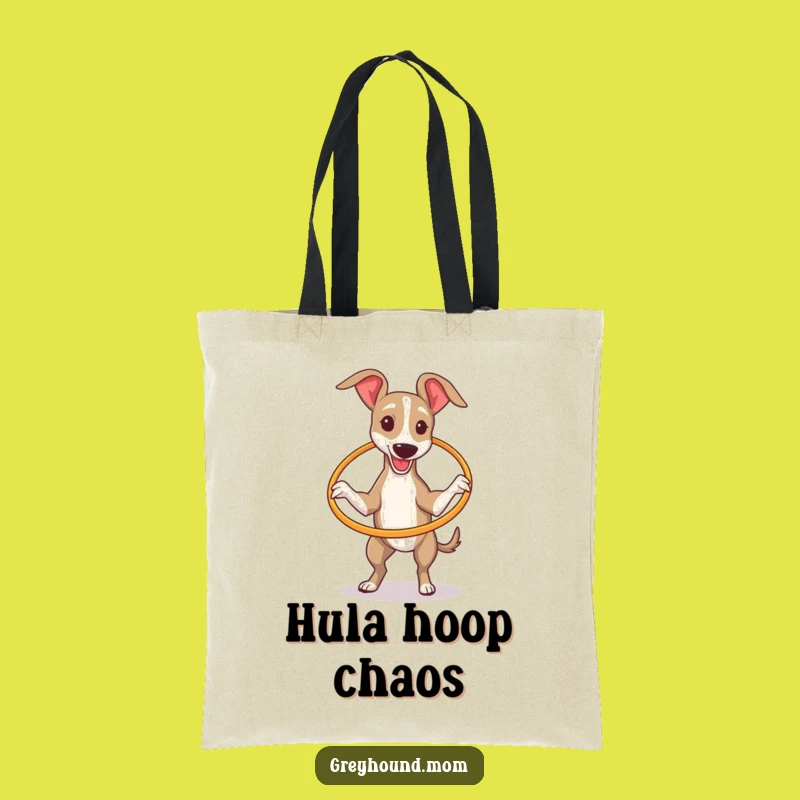 Funny Greyhound Hoop Dreams Tote Bag: Carry Your Laughs Gift
